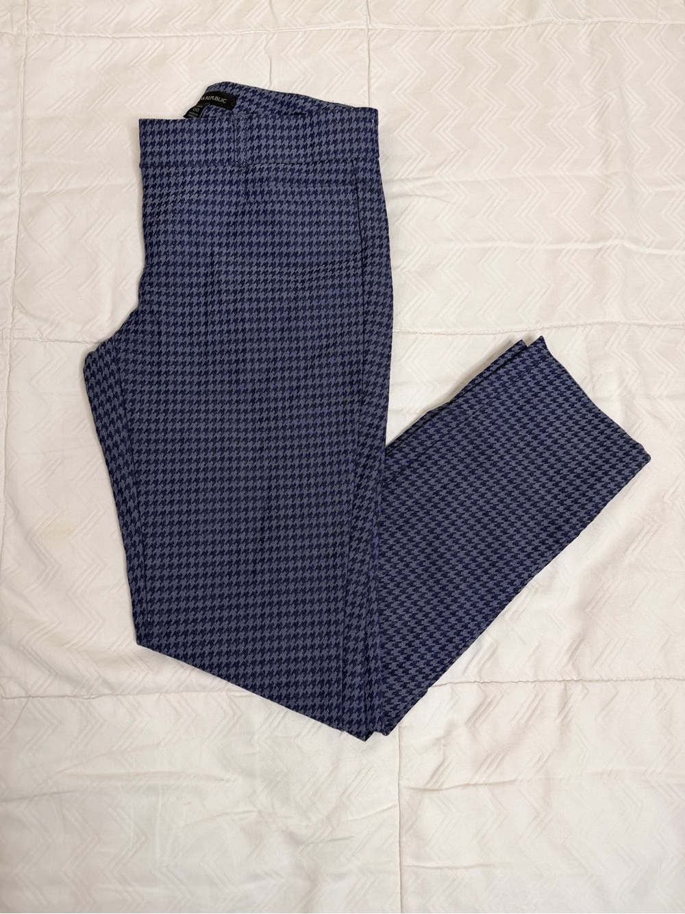 Banana Republic Sloan Houndstooth Blue Pants